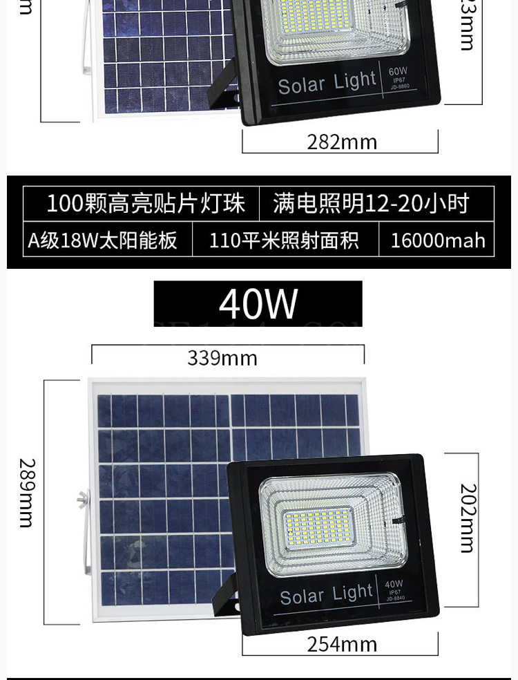 太阳能路灯户外庭院灯家用超亮LED照明路