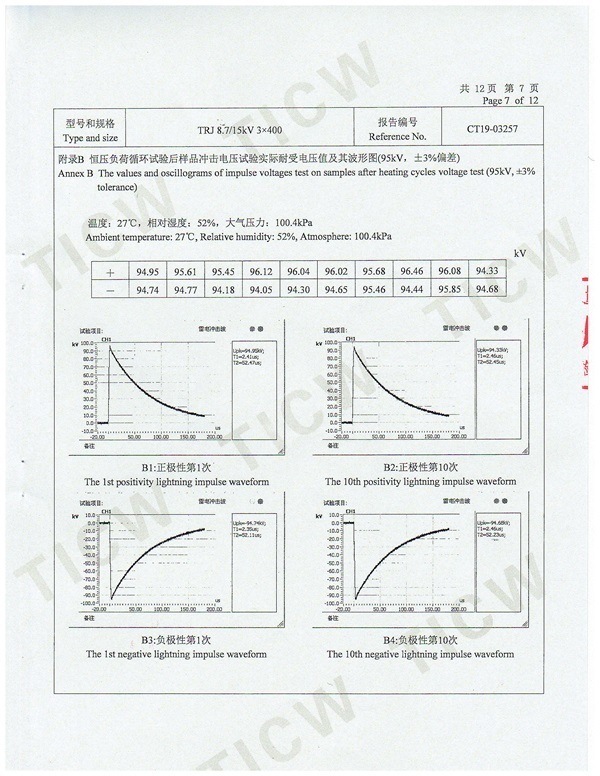 熔接头检测报告（8.7/15kV 熔接式中间链接）