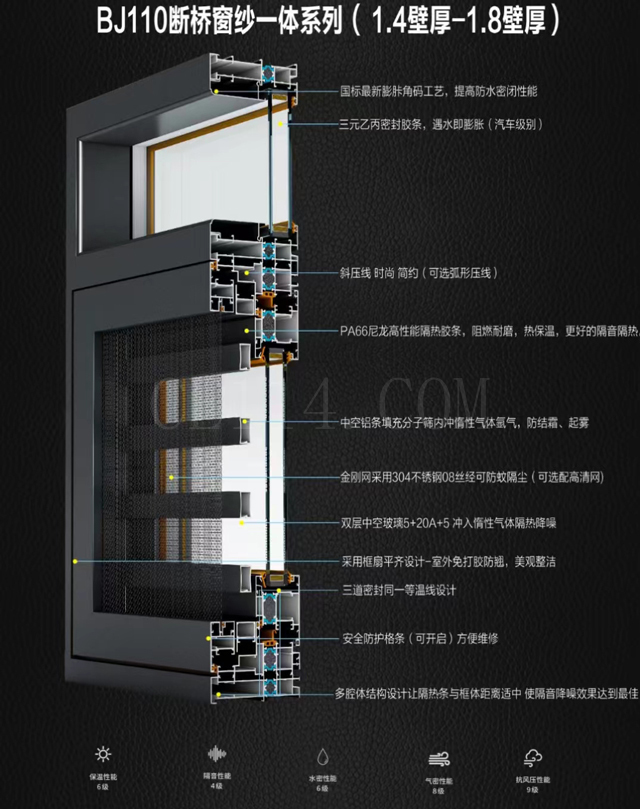 龙岩防盗一体窗